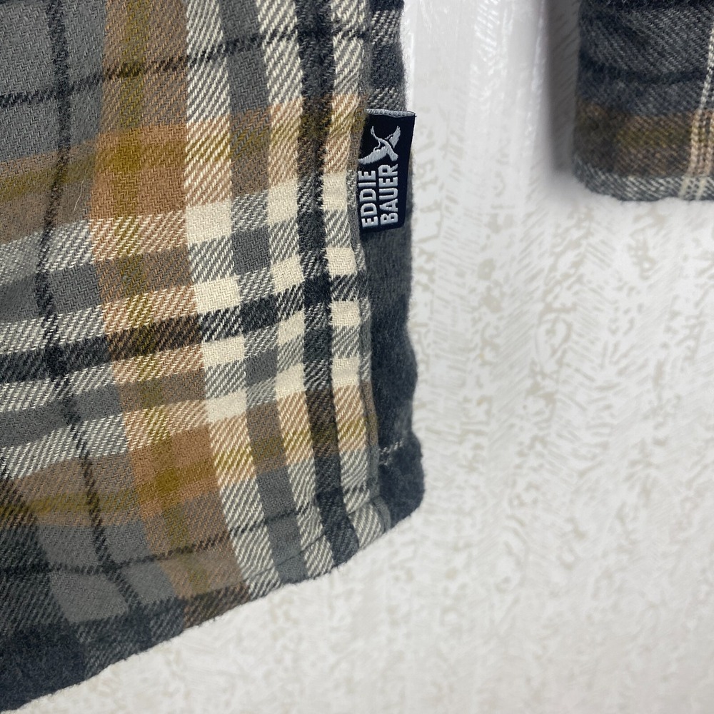 Eddie Bauer Mens Multicolor Plaid Flannel Casual Button Up Shirt Size XL - Picture 10 of 16